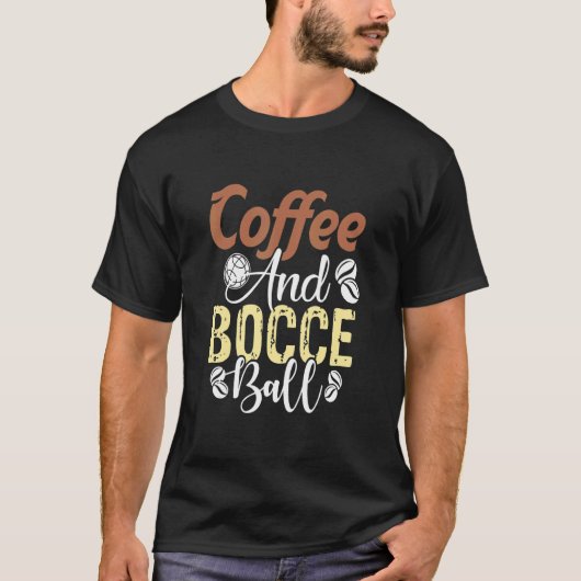 T-shirt Boule De Bocce Et De Café (Devant)