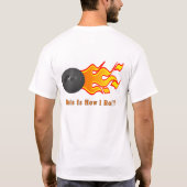 T-shirt Boule de bowling avec des flammes (Dos)