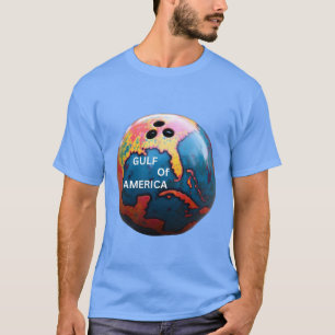 T-shirt Boule de bowling avec golfe d'amérique colorée