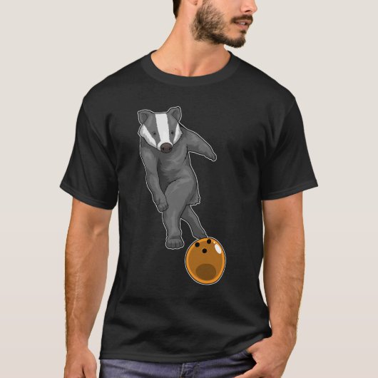T-shirt Boule de Bowling Badger (Devant)