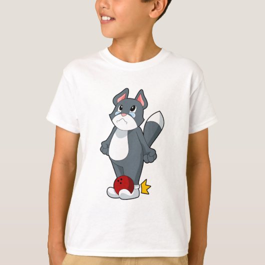 T-shirt Boule de bowling de chat (Devant)