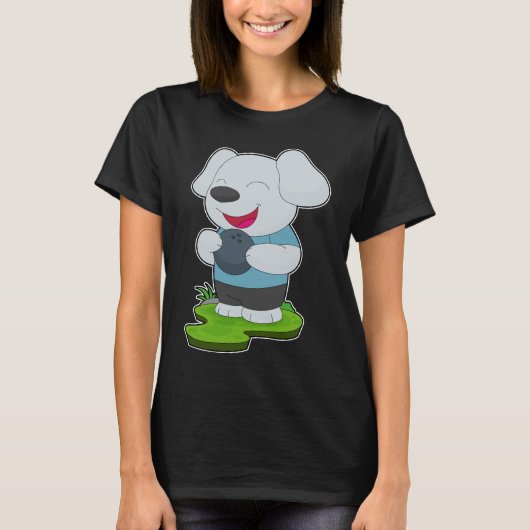 T-shirt Boule de bowling de chien (Devant)