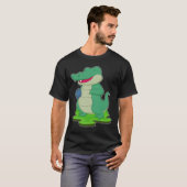 T-shirt Boule de Bowling de crocodile (Devant entier)