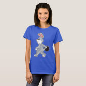 T-shirt Boule de bowling de lapin (Devant entier)