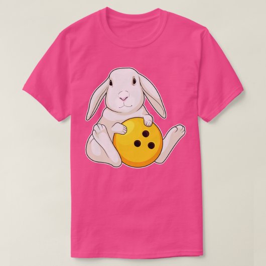 T-shirt Boule de bowling de lapin (Design devant)