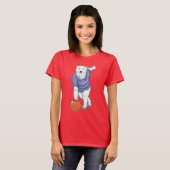 T-shirt Boule de Bowling de l'ours polaire (Devant entier)