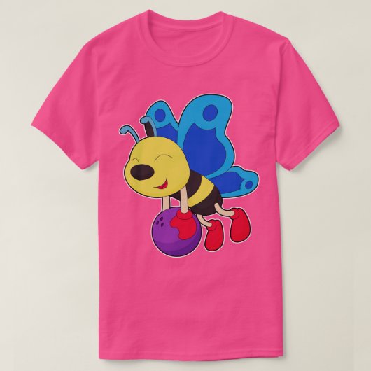 T-shirt Boule de Bowling de papillon (Design devant)
