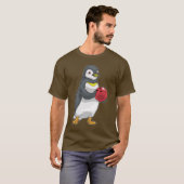 T-shirt Boule de bowling de pingouin (Devant entier)
