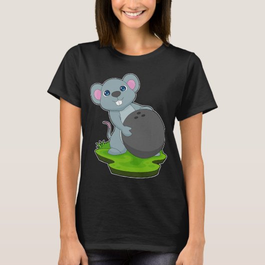 T-shirt Boule de bowling de souris Sports (Devant)