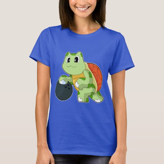 T-shirt Boule de bowling de tortue (Devant)