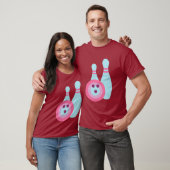 T-shirt Boule de Bowling et Pins (Unisexe)