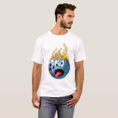 T-shirt Boule de bowling flamboyante folle (Devant entier)