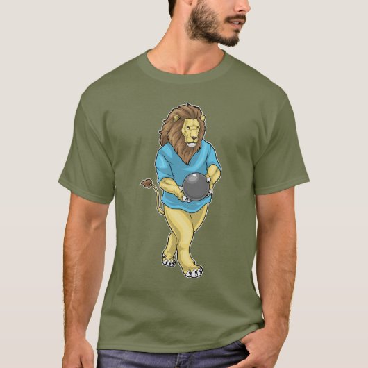 T-shirt Boule de bowling Lion Bowling (Devant)