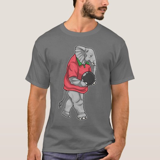 T-shirt Boule de bowling pour éléphant (Devant)