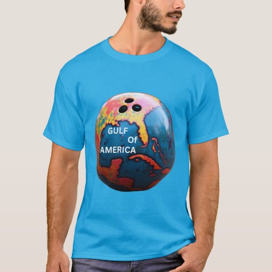 T-shirt Boule de bowling représentant le golfe d'Amérique (Devant)