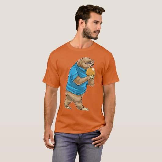 T-shirt Boule de bowling Sloth (Devant entier)