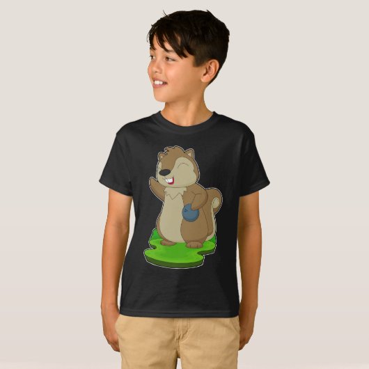 T-shirt Boule de Bowling Squirrel (Devant entier)