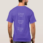 T-shirt Boule de Bowling Violet | Nom de l'équipe de Bowli (Dos)