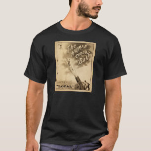 T-shirt Boule de canon humaine d'affiche vintage de cirque