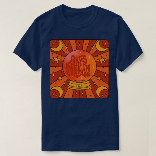 T-shirt Boule de cristal Aries (Design devant)