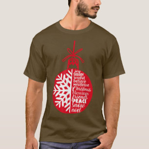 T-shirt Boule de décoration de sapin de Noël Merry Christm