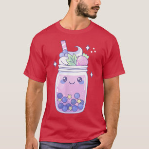 T-shirt Boule de fraise Lait Thé Boba Cute Kawaii Aesthe