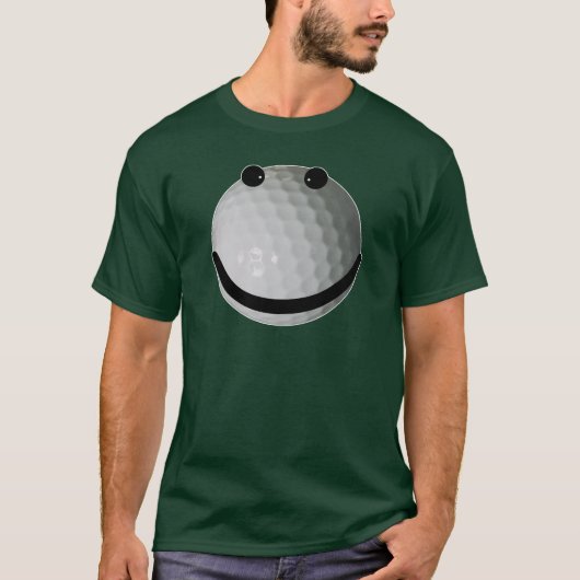 T-shirt boule de golf de visage (Devant)