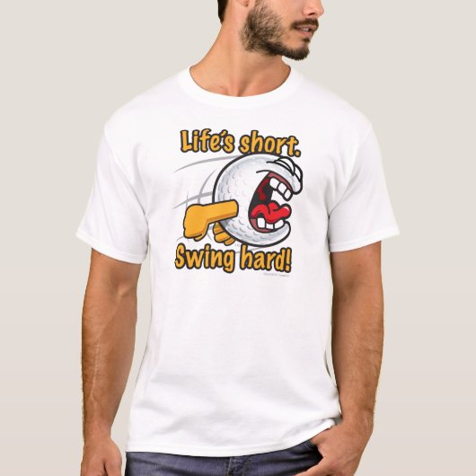 T-shirt Boule de golf drôle dure de bande dessinée (Devant)