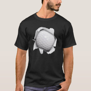 T-shirt Boule De Golf Et Papier Peint Golfer Golfing Homme