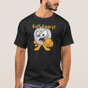 T-shirt Boule de golf fâchée de bande dessinée de golf