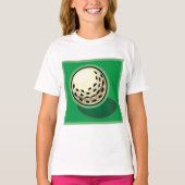 T-shirt Boule De Golf Sur Green (Devant)