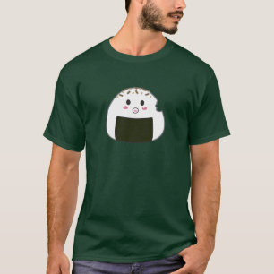 T-shirt Boule de riz de Kawaii "Onigiri" avec Bitemark