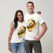 T-shirt Boule De Rugby Sur Conception Cool De Feu (Unisexe)