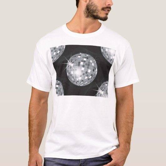 T-shirt boule disco argent (Devant)