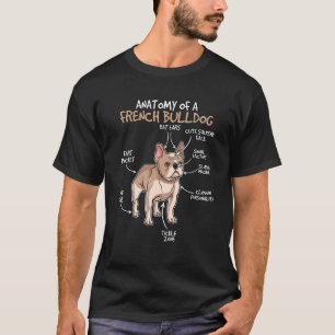 T-shirt Boule Dogue Français Frenchie Anatomie d'un French