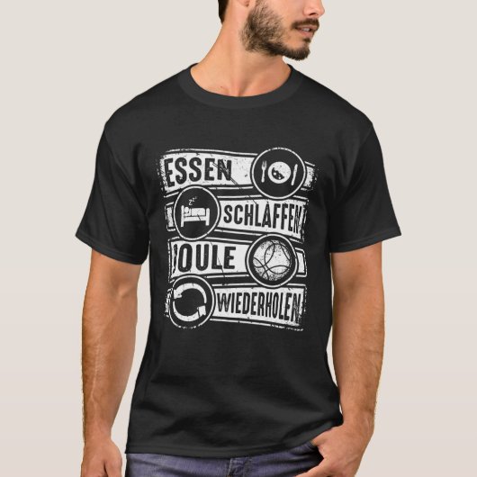 T-shirt Boule Essen Sleep Repeat Pétanque Boules (Devant)