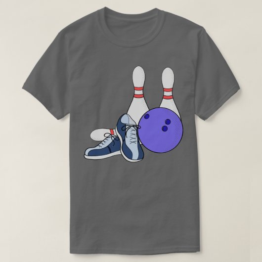 T-shirt Boule et chaussures pour le bowling (Design devant)