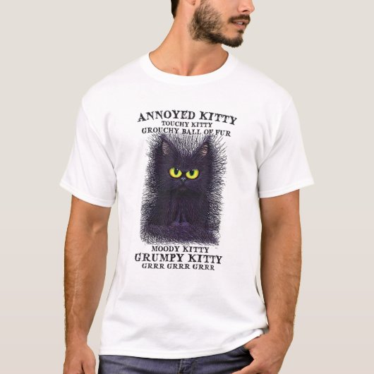 T-shirt Boule Grouchy Kitty Touchy Kitty Anouillé Boule De (Devant)