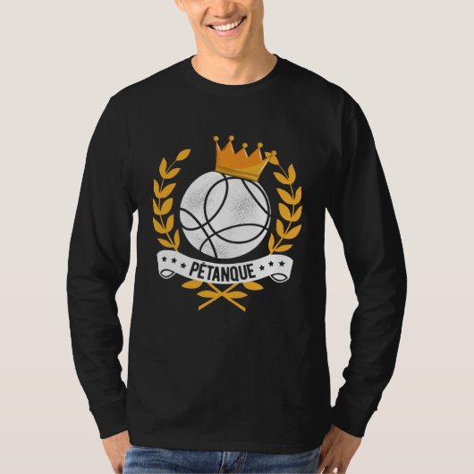 T-shirt Boule Queen Petanque Crown Ball Boule Bocce King (Devant)