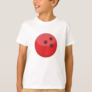 T-shirt Boule rouge de Bowling