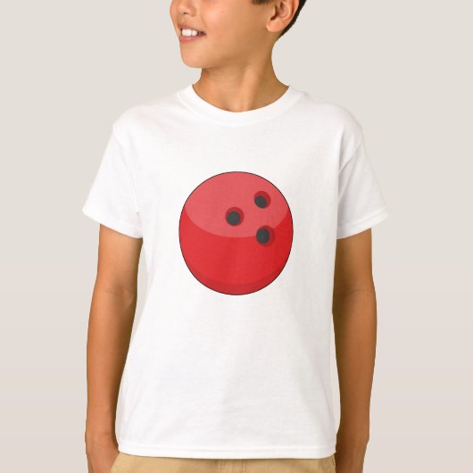 T-shirt Boule rouge de Bowling (Devant)