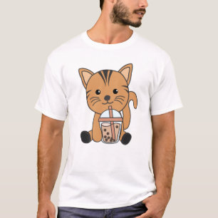 T-shirt Boule Thé Chat Avec Chocolat Animaux Sucrés Chats