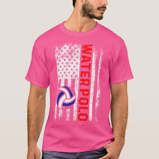T-shirt Boule Water Polo Avec Drapeau Américain Vintage P