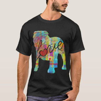 T-shirt Bouledogue Anglais (Bully) Amour - Un Style Aquare