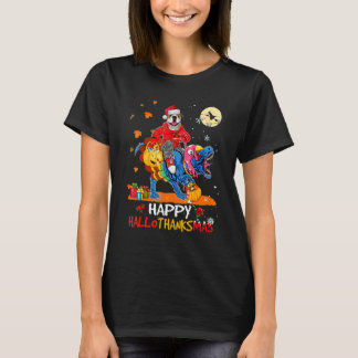 T-shirt Bouledogue anglais Happy Hallothanksmas Halloween 