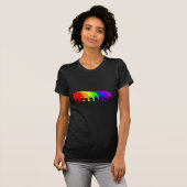 T-shirt Bouledogue d'arc-en-ciel (Devant entier)