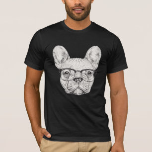 T-shirt Bouledogue de hippie