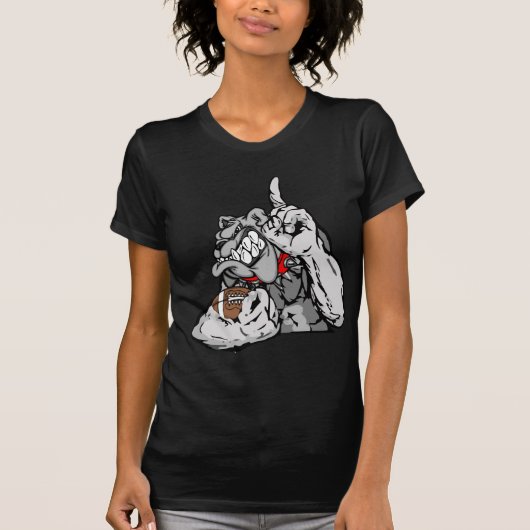 T-shirt bouledogue du football (Devant)
