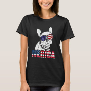 T-shirt Bouledogue français américain drapeau États-Unis M