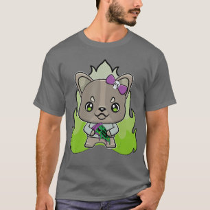 T-shirt Bouledogue Français Anime Chien Horreur Pizza pour